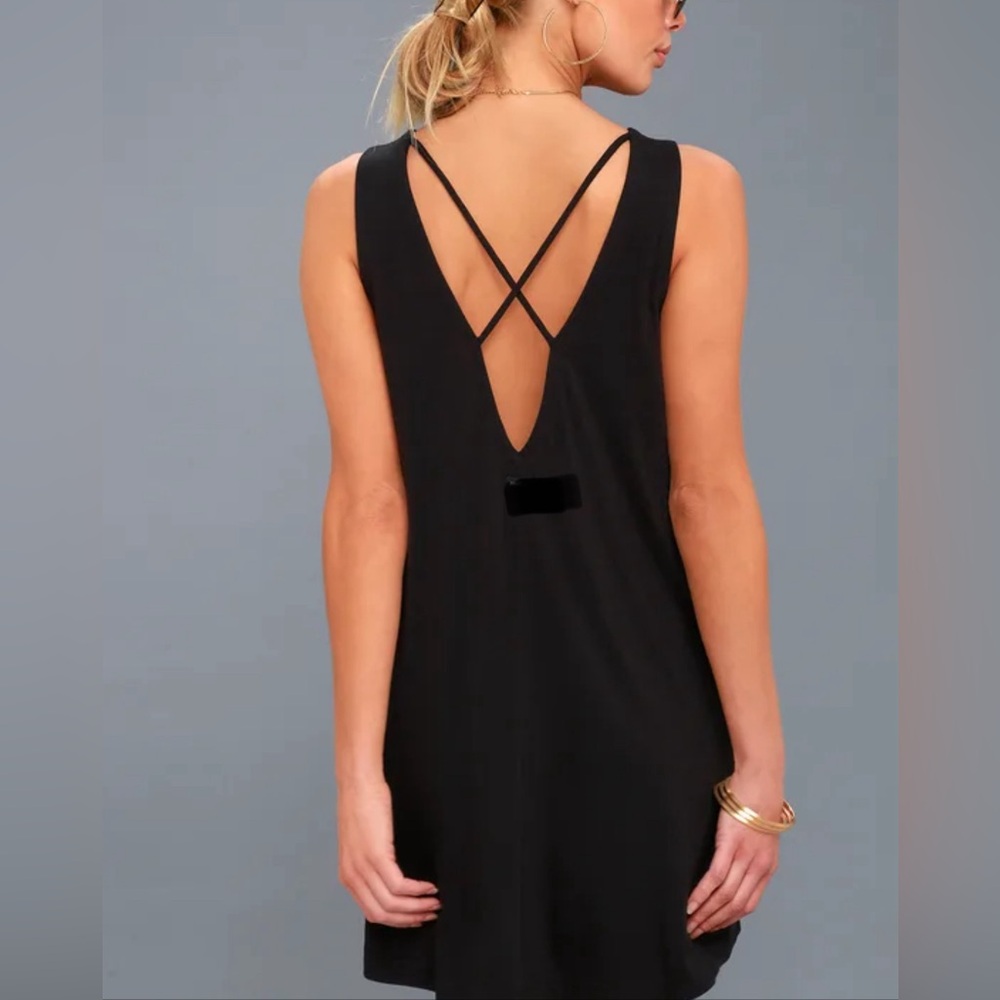 NWT Tempted Black Sleeveless Swing Dress - Picture 3 of 8